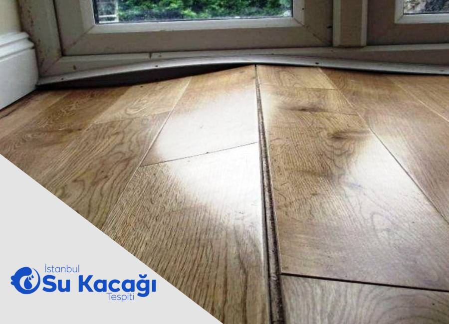 Su Kaçağı Nedeniyle Şişen Parkeler